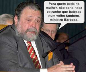 joaquim barbosa bateu na mulher